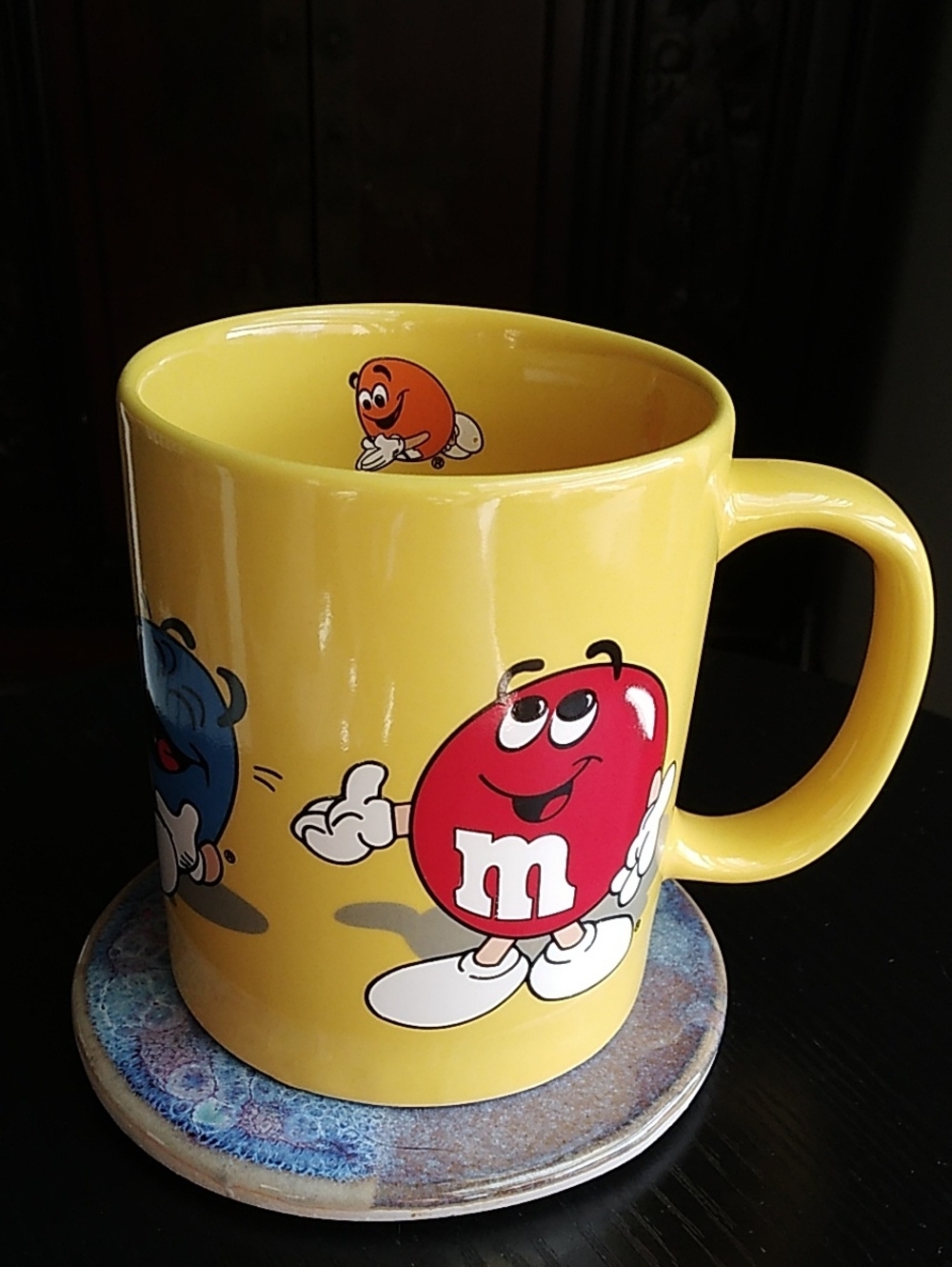 Vintage 1996 Mars M&M’s Collectible Coffee Mug Yellow